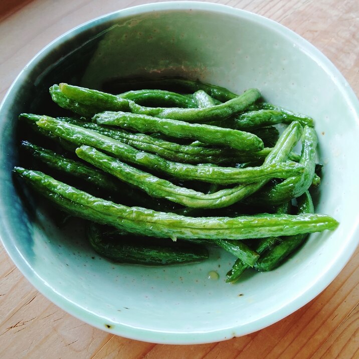 甘くて美味しい(๑´ڡ`๑)いんげん豆の揚げ浸し